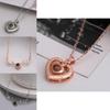 Elegant Heart Shaped Memory Necklace With Unique I Love You Feature Projection
