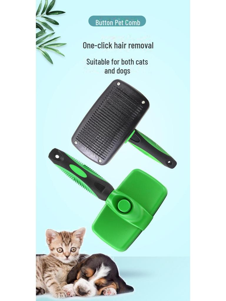Stainless Steel Needle Pet Self-Cleaning Hair Removal Comb