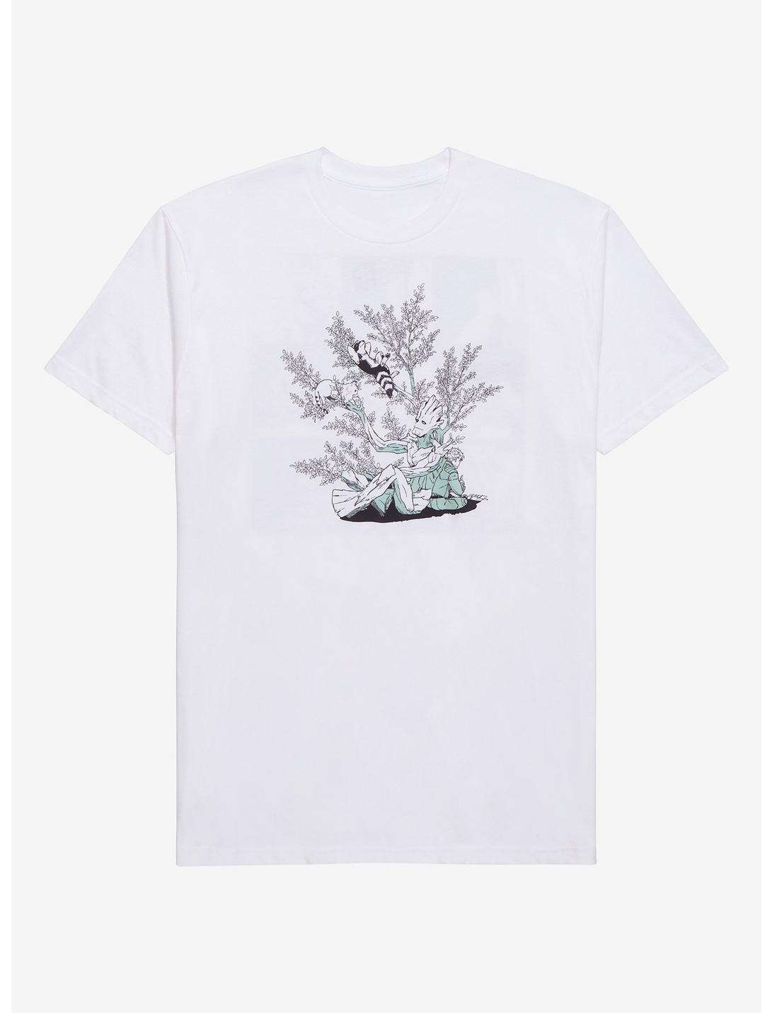 Marvel Rocket & Groot Cat Manga T-Shirt S разноцветный