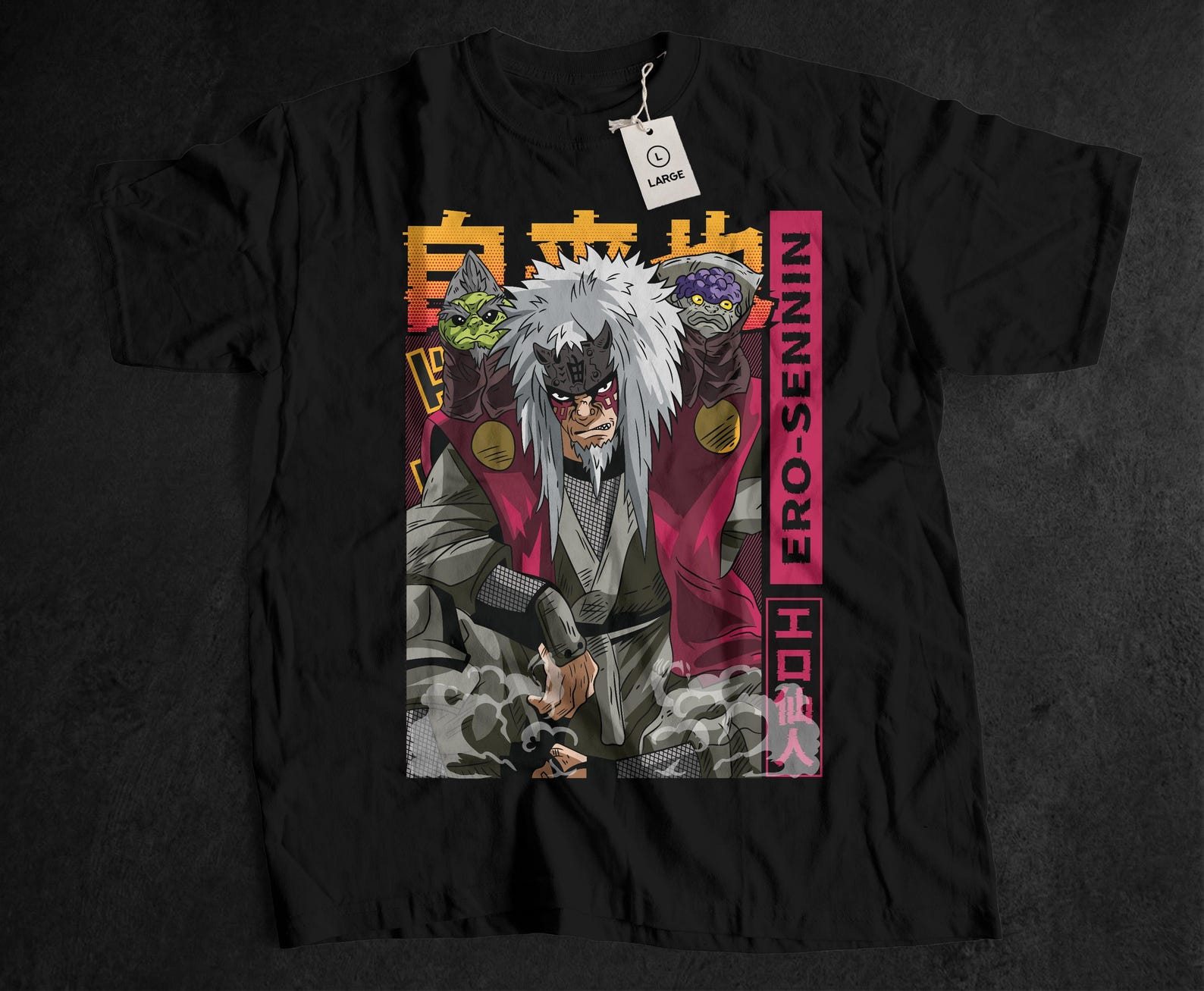 Unisex Vintage Manga Tee, Ninja Theme, Anime Graphic Print, Japanese Hero Style, Otaku 100