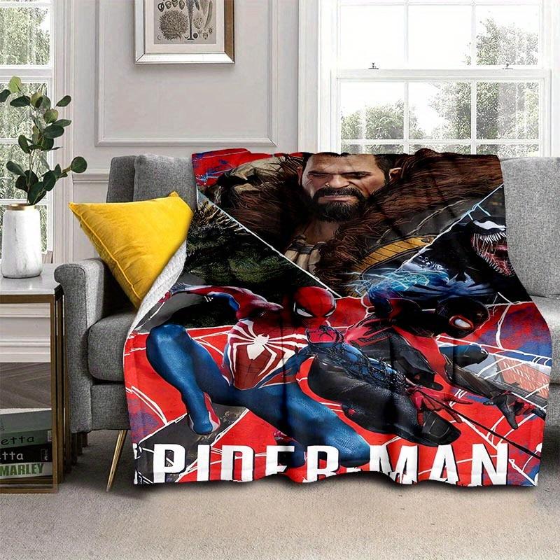 1pc Spider-Man Printing Blanket - Soft, All-Season Throw for Living Room, Bedroom,Personalized Gift with Adorable Cartoon Design