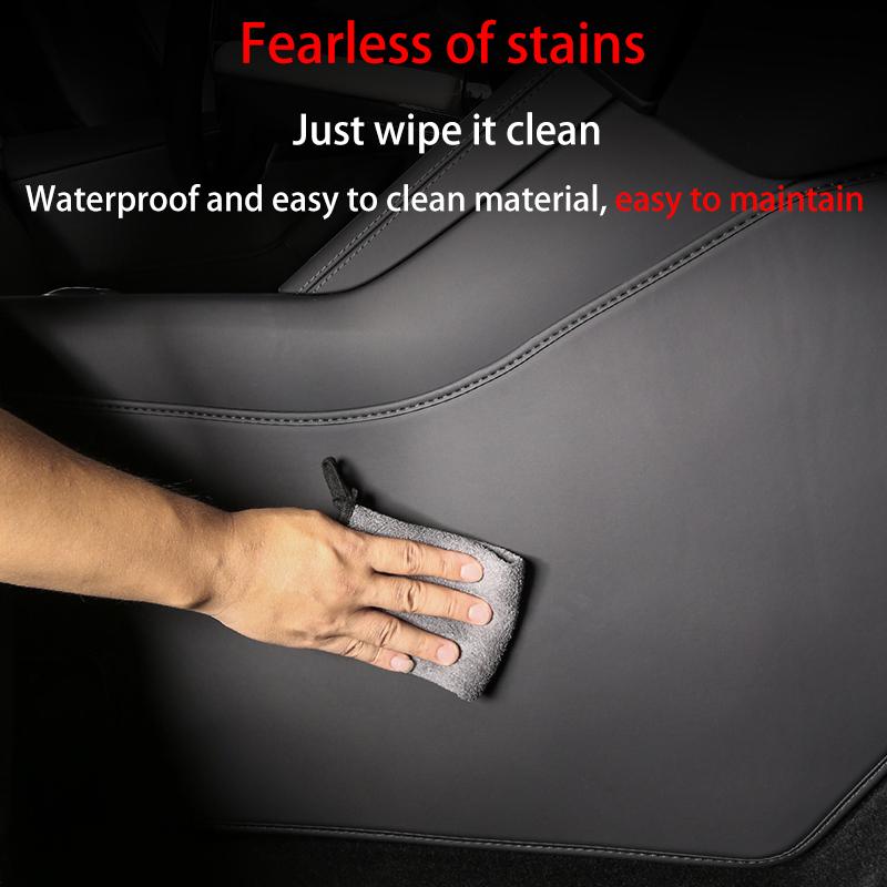 For Tesla Model Y Juniper 2025+ Center Console Two Side Panel Anti Kick Pad Protector Leather Sticker Foot Cover Car Accessories