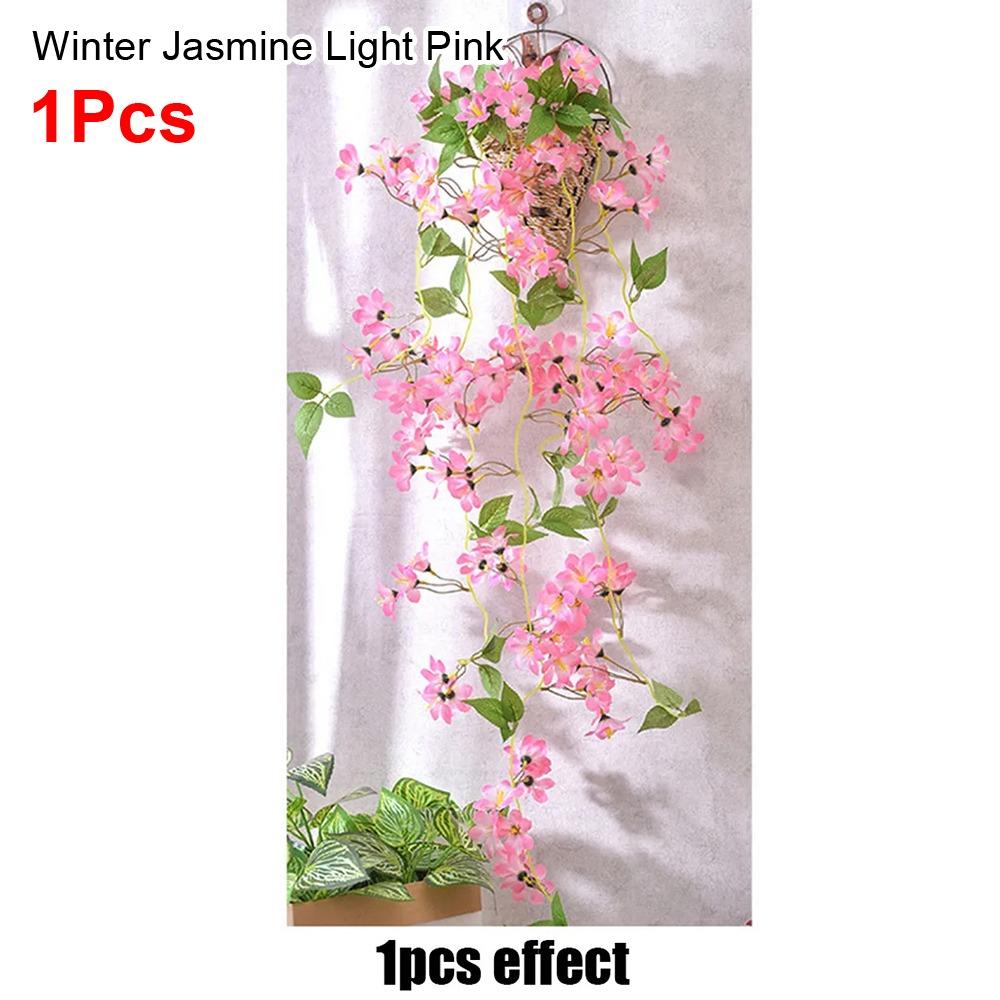 1Pcs Pink Blue White Purple Artificial Vines Plants 100cm Fake Vine Rattans  Outdoor Wedding Party