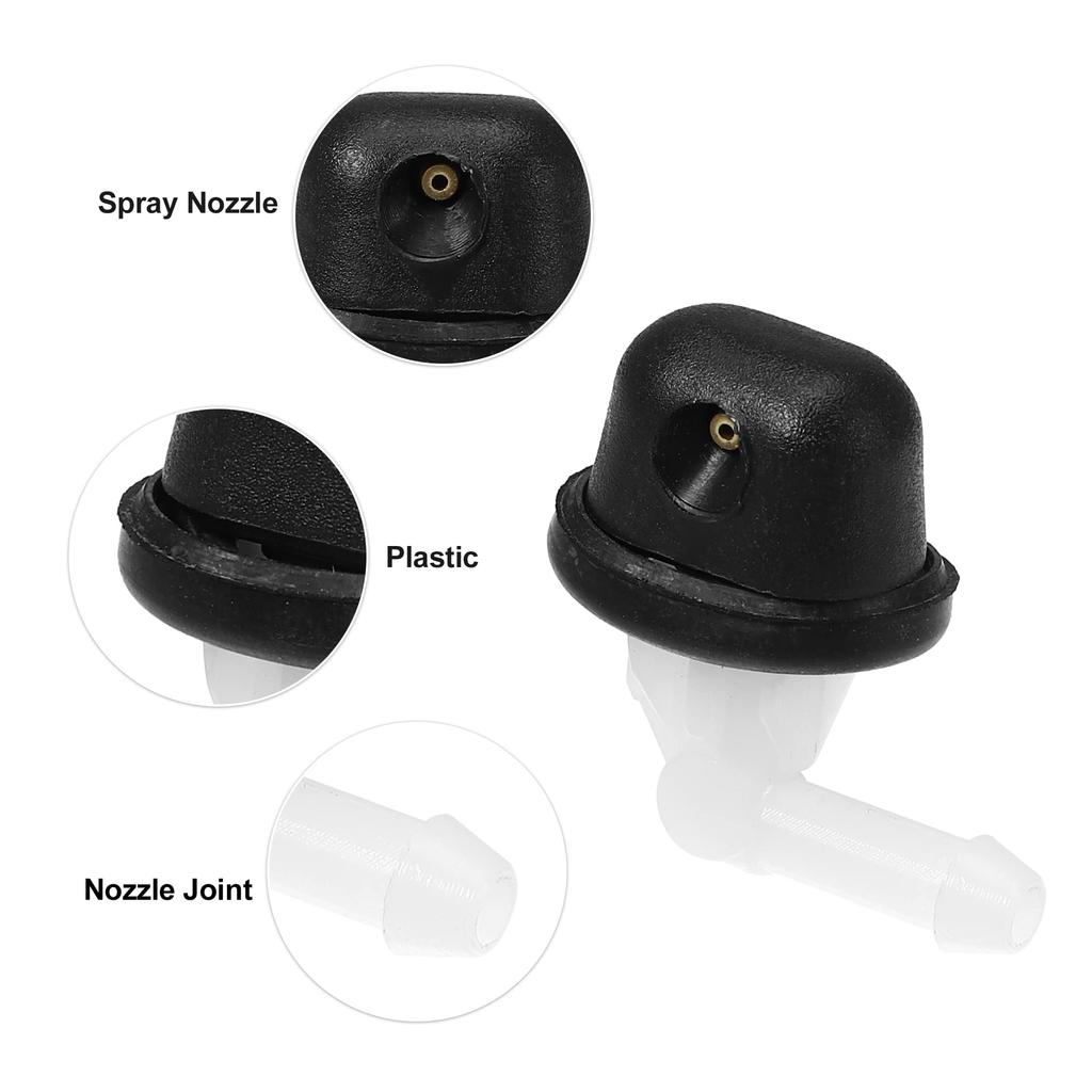 ACROPIX Rear Windshield Wiper Washer Nozzle Jets for Citroen Compatible with XSa ra Picasso (Black) 2 Pack