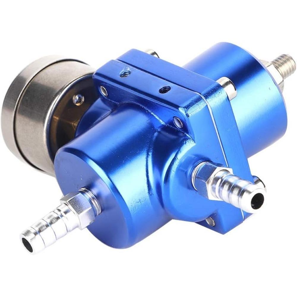 Regulátor tlaku paliva z hliníkové slitiny Univerzální nastavitelný regulátor tlaku paliva FPR s tlakoměrnou hadicí 0-140 psi Nastavitelný