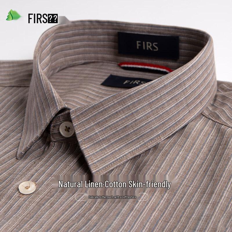 Shanshan Men s Long-Sleeve Linen Blend Breathable Shirt 2XL