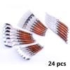 Tableware Set Option Wood Handle Korean Dinnerware Stainless Steel 6 Steak Knives 6 Forks 6 Spoon 6 Teaspoon High Quality Cutlery 24Pcs Laguiole