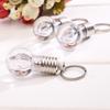 Creative Color Changing LED Flashlight Light Mini Bulb Lamp Key Chain Ring Clear Torch Keyring Fashion Accessories