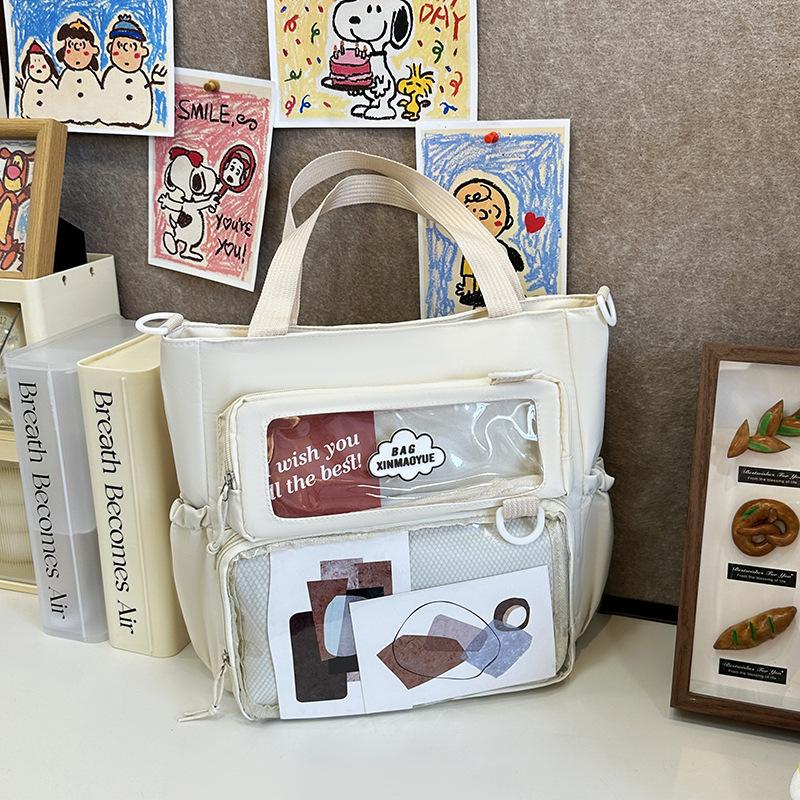 Two-dimensional Large-capacity Messenger Bag, Japanese Ins Comic-Con Girl, Shoulder Treasure, Transparent Bar, Pain Bag, Baby Bag.