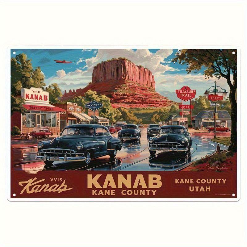 Avant-Garde Automotive Metal Art Painting for Garage Decor