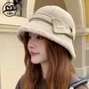 Bucket Hat Autumn and Winter New Versatile Popular Warm Thickened Face Small Plush Basin Hat Simple Fashion Hat Women