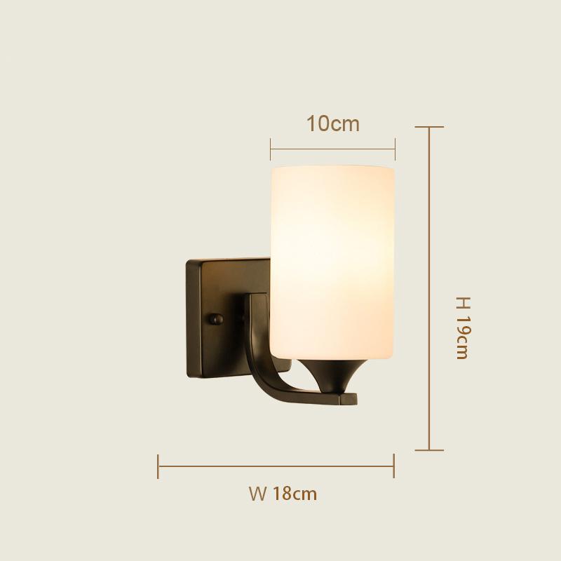Modern LED European Style Glass Lampshade E27 Indoor Wall Lamp for Bedroom Corridor Living Room Decorative Bedside Light