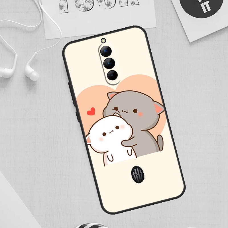 Mochi Peach Cat Case For Nubia Red Magic 8 8S Pro Plus Red Magic 9 Pro Plus 6 7 6S 7S Pro 5G 5S 6R Cover
