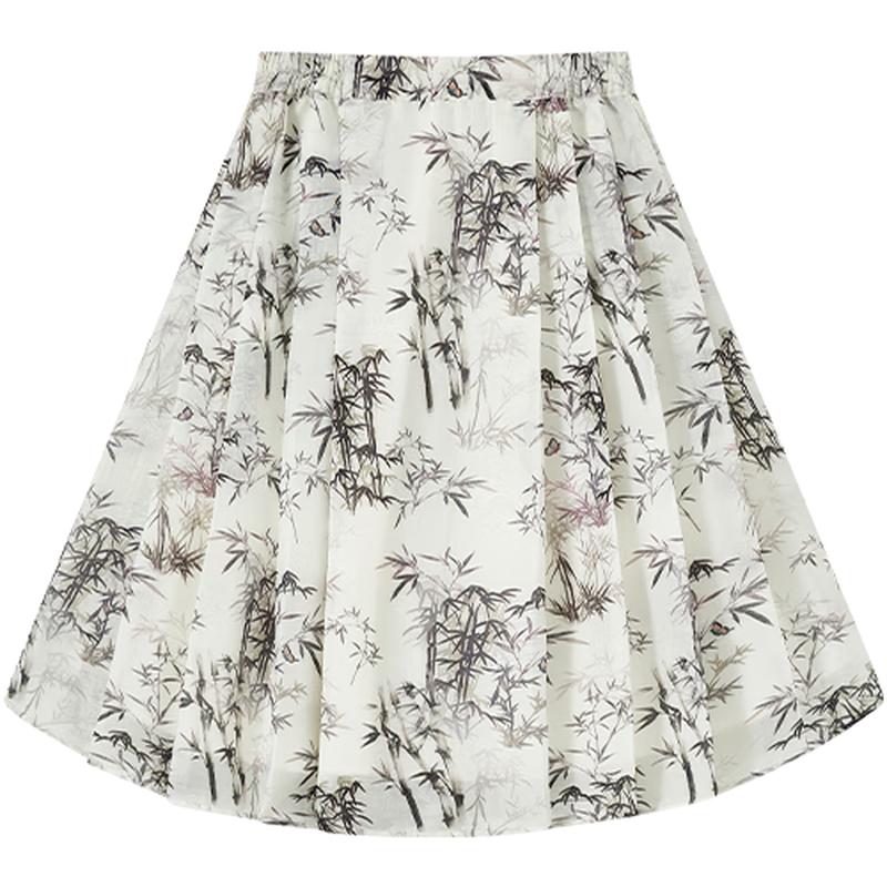 YEEHOO Girls  Hanfu-Inspired Pleated Skirt 150