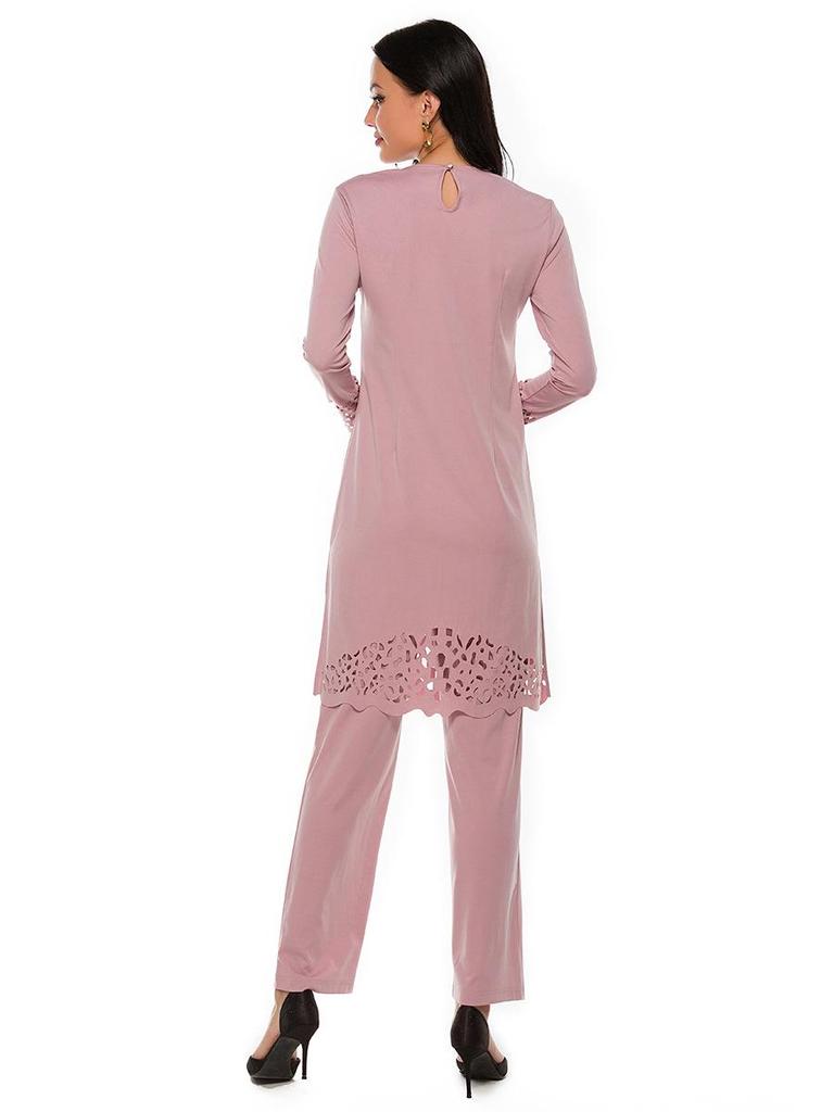 Yiduo Duo Nové středovýchodní muslimské abáje Burnout šaty Dvoudílný set 21230