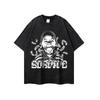 Vintage Washed Cotton Tee Unisex Oversized Streetwear Short Sleeve T-Shirt Retro Hip Hop Style