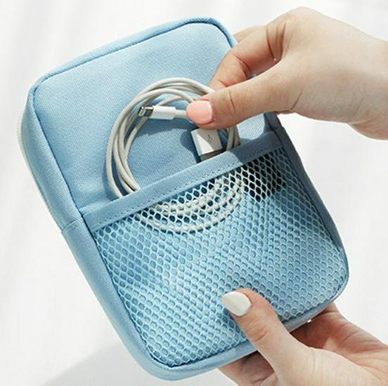 Kiss the Rain Portable Travel Charger and Earphone Organizer Bag