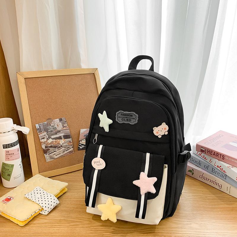 High Value, Fresh and Sweet, Candy-colored Backpack, Lightweight and Large-capacity Backpack for Junior High School Students