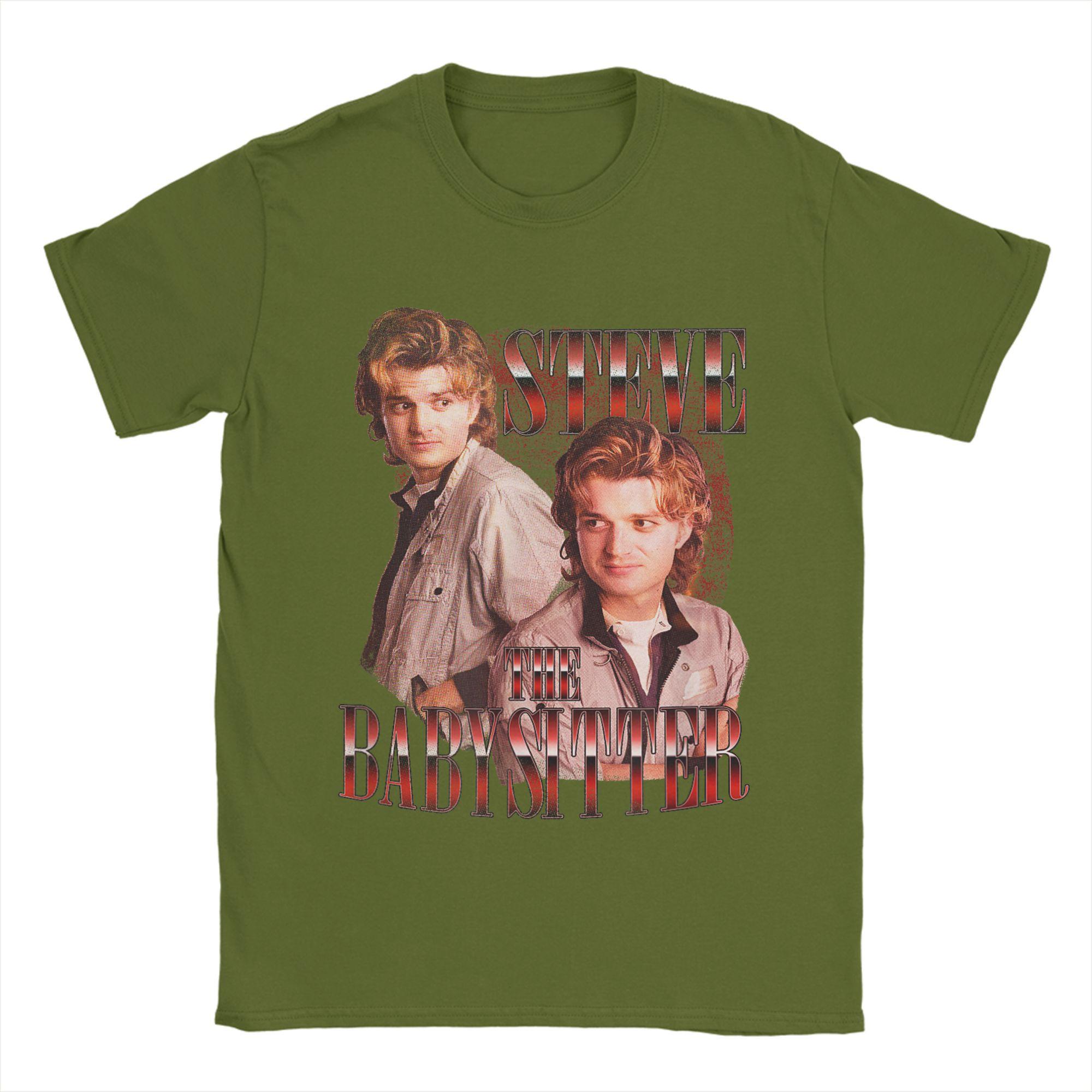 

Harajuku T Shirt Summer Steve Harrington Vintage Novelty T Shirts Cotton Tshirt for Man Y2K Basic Design Short Sleeve Tees 4XL