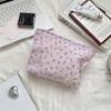 Fashion Floral Cosmetic Bag Women Makeup Pouch Makeup Organizer Travel Wash Bag Canvas Clutch Bag Travel Organizer Bags