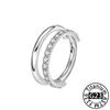 Anillo de Nariz Clicker de Titanio G23 Cartílago de Oreja Tragus Helix Daith Pendientes Redondos Aro CZ 16G Segmento con Bisagra Joyería para Piercing Corporal