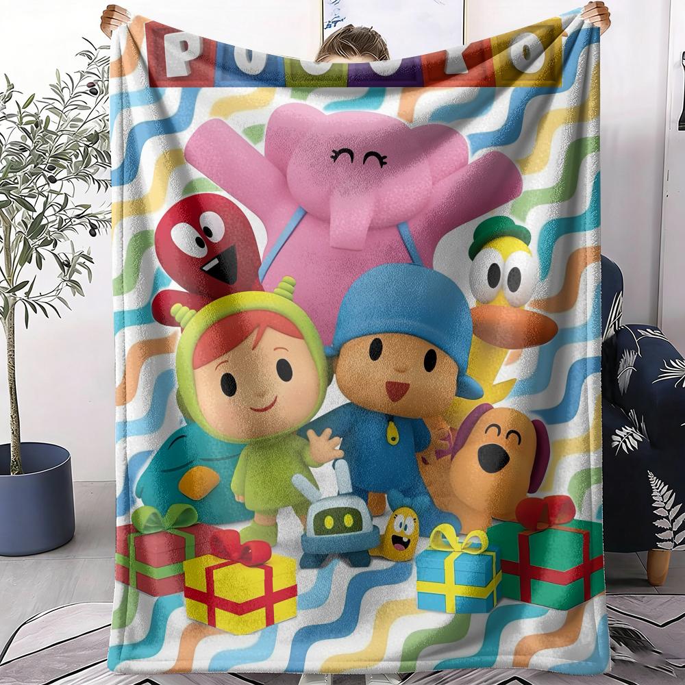 GUOYU Blanket PPOCOYO Throw Soft Flannel Throw Summer Blanket Lightweight Cozy Nap Blanket For Sofa Bed Travel