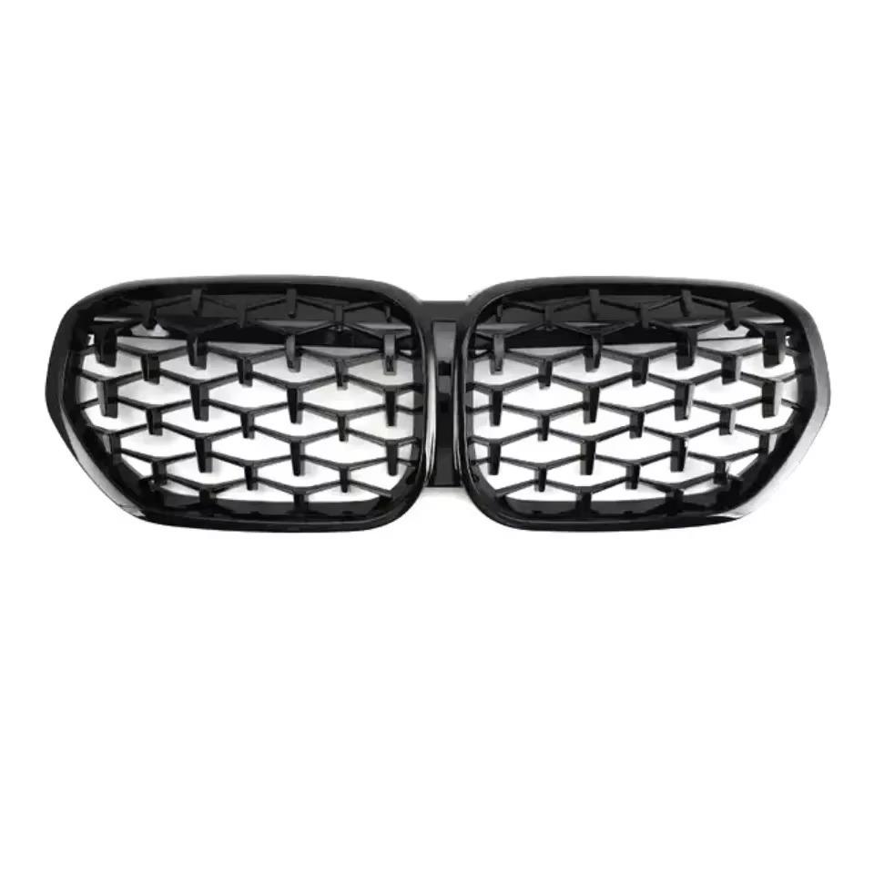Compatible Black Chrome Kidney Grille for 2020-2022 BMW X1 F48/F49