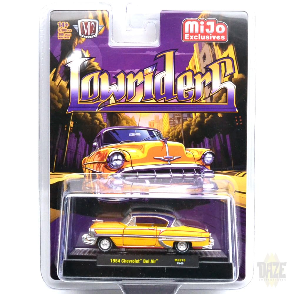 M2 MACHINES 1/64 MiJo EXCLUSIVE - 1954 CHEVROLET BEL AIR - LOW RIDERS золотой