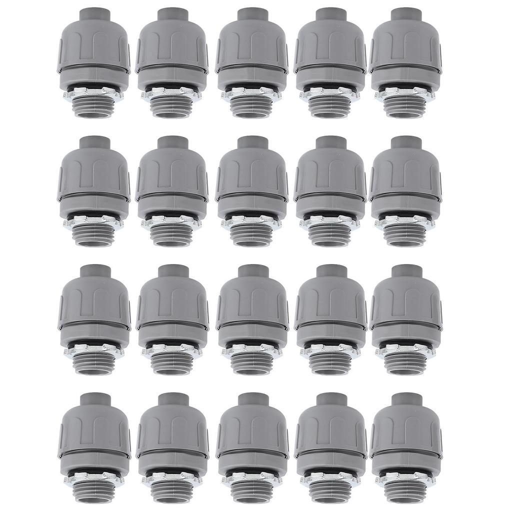 20 st Vattentäta rörkopplingar 1 2 tum NPT Nylon 6 Icke-metalliska rörfittings