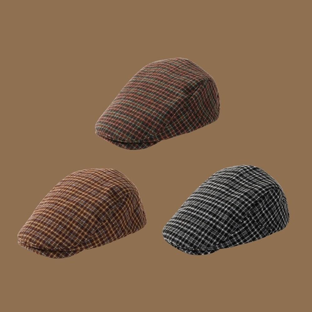 Flat Top Newsboy Cap Vintage Casquette Elegant Golf Driving Cap  Women's Wear