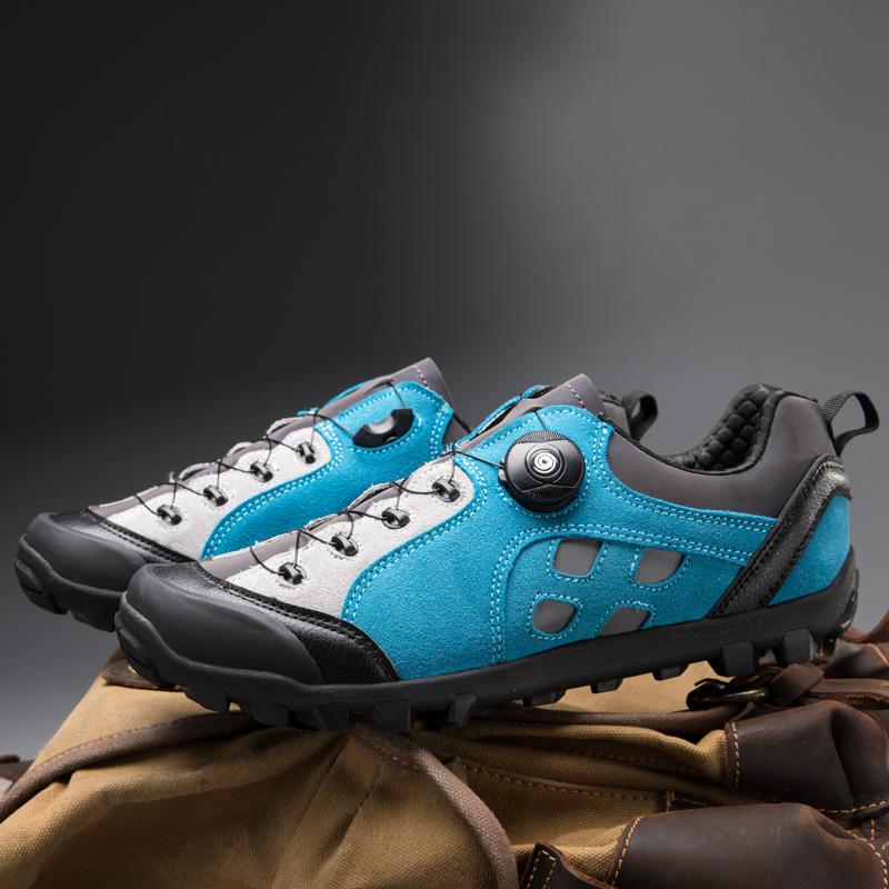 Scarpe da ciclismo da montagna di alta qualità in vera pelle Scarpe da ciclismo da velocità Scarpe da ginnastica da corsa all'aperto 39-46 Scarpe da ciclismo MTB