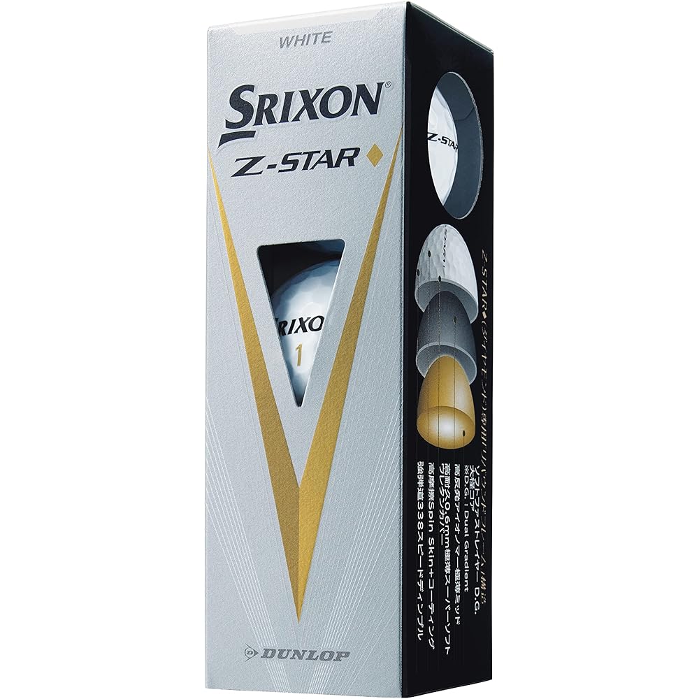 Dunlop Srixon Z-STAR Diamond Golf Balls 2023 Model 12 Pack White