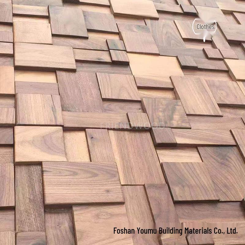 Elegant Black Walnut Wood 3D Wall Décor for Hotel, Club, Living Room, Dining, or Entrance Hall.