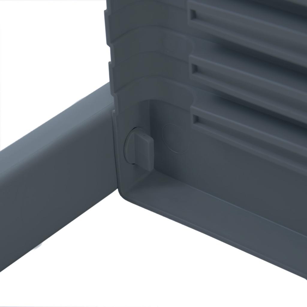 Wytrzymały stolik basenowy kawowy do ogrodu na taras z półką - ANTRACYT