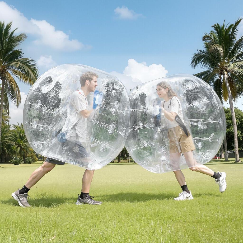 Nafukovací Bumper Ball 1 ks, 1,5M Body Sumo Zorb Balóny pro Teenagery a Dospělé, 0,8mm Silné PVC Lidské Křeččí Bublinové Balóny pro Venkovní Týmové Hraní