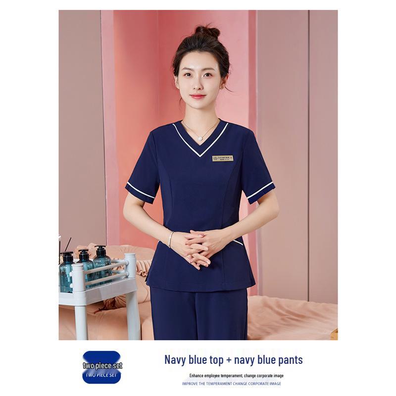 Unisex High-End Spa & Sauna Uniform Set for Beauty Technicians and Postpartum Recovery Specialists.