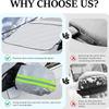 WTEMPO Car Windshield Snow Cover Multi-layer Winter Frost Protection for Any Weather Windscreen Covers with Side Mirror Covers
