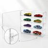 Miniature Car Storage Tomica 8 Compartments X 4 Clear Case, Compatible, Pieces,