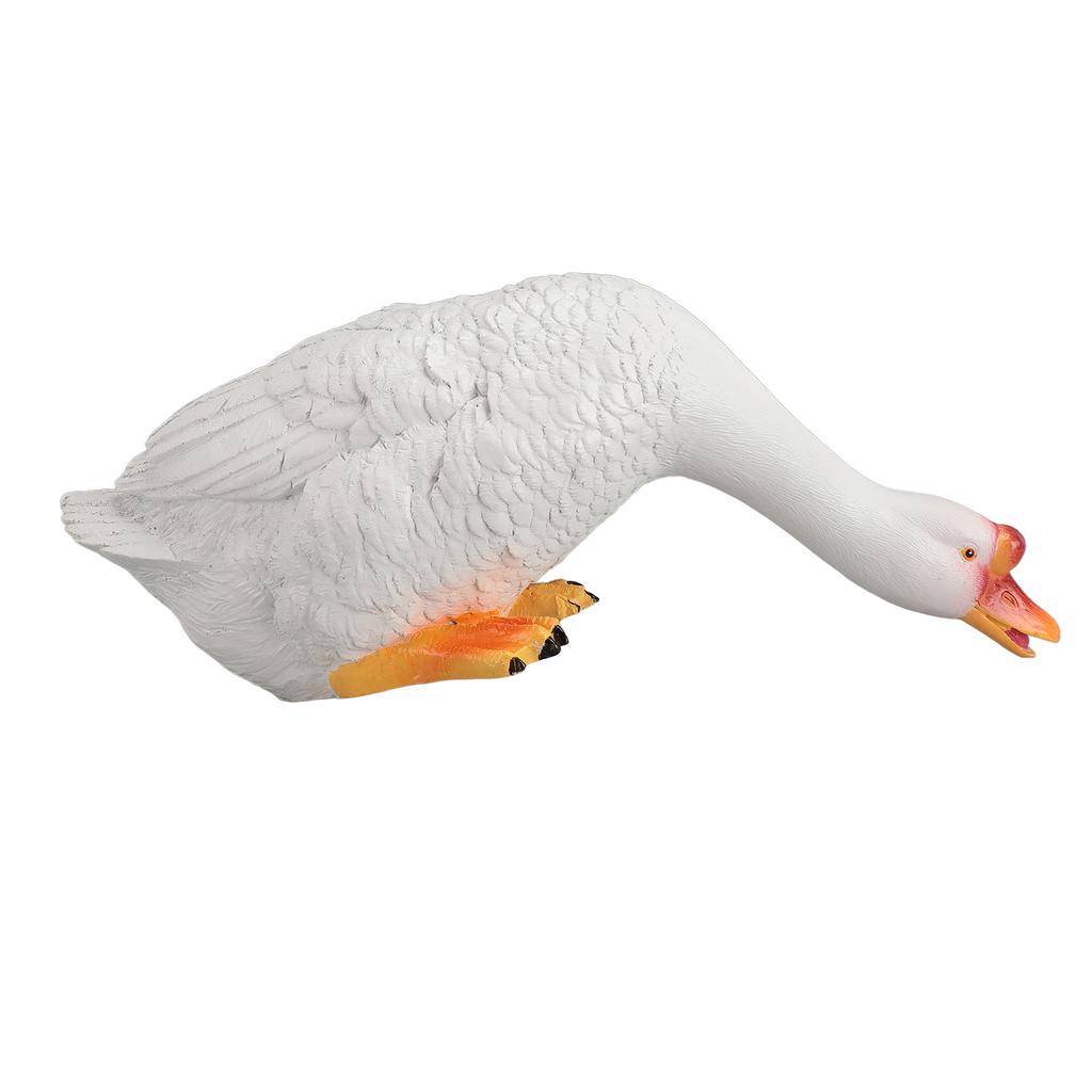 Resin Goose Statue Garden Decor Figurine Ornament for Pool Side Lawn Yard Outdoor Decoration Funny