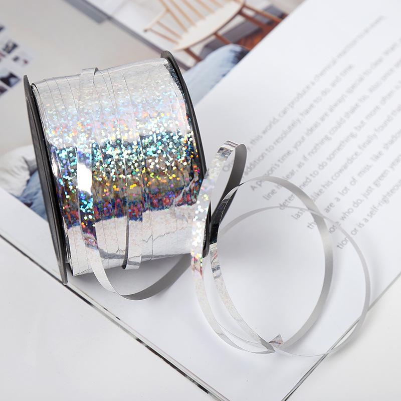 100-Yard Multicolor Laser Ribbon for Balloon Tying and Gift Wrapping