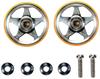 Tamiya Mini 4WD Special Edition 19mm Aluminum Bearing Roller with Plastic 95385 Item Ring, 5-Spoke, Orange,