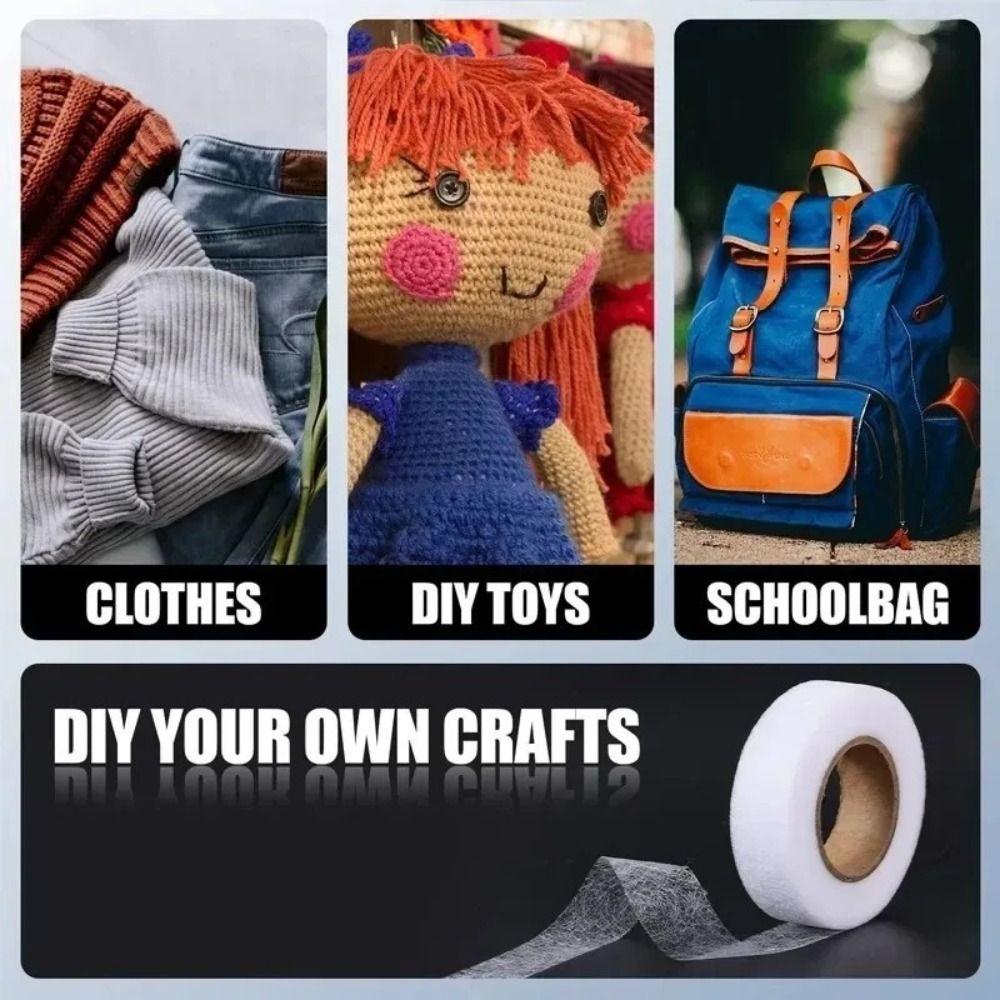 60M Interlining Adhesive Tape Non-woven Double-sided Sewing Interlining DIY Clothes Ironing Hem Tapes for Shorten Repair Pants