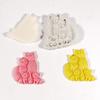 Cats Family of Four Silicone Molds Temperature Resistant Animal Candle Silicone Mould for Epoxy Resin Candle Soap Making