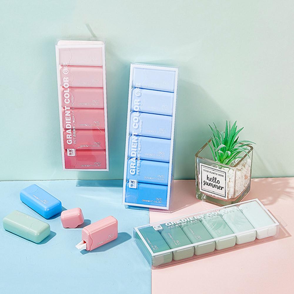 1 Schachtel 6 Stück Niedliches Kawaii Farbverlauf Korrekturband Verändertes Werkzeug Schule Büro Korrektor Schreibwaren Süße Neuheit Zubehör