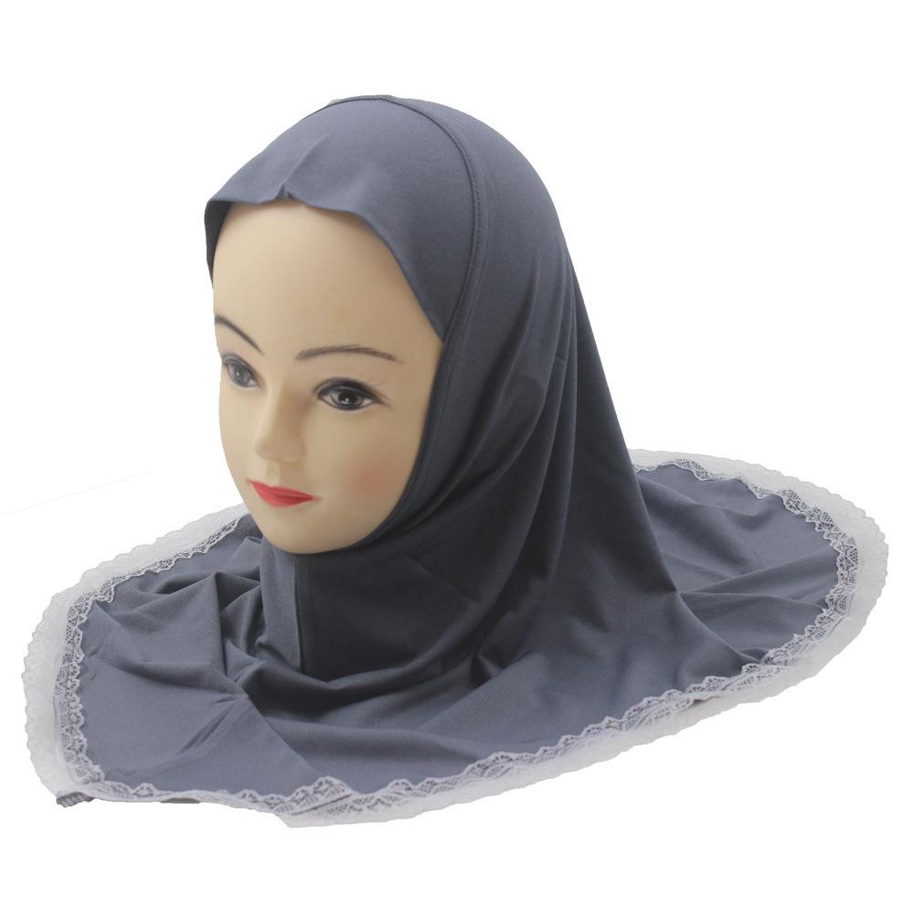 Easy To Wear Girls Instant Hijab Scarf Muslim Hijabs Handmade Flower Amira Lovely Flower Headscarf Turban for 2-6 Years Kids