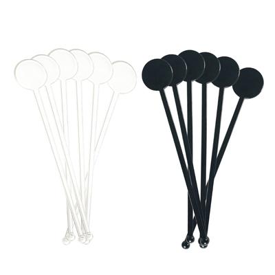 Pack of 100 Swizzle Stick Round Tip Stick for Beverage Mixing Clear Plastic Coffee Stirrers Cocktail Stirring Rod