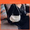 Chic White Nylon Dumpling Bag For Women Perfect For Everyday Use With Spacious Pockets