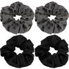 New Polka Dot Hair Ties Rope Women Large Size Heart Bowknot Printed Scrunchies Grey Black Hairband Ponytail Holder Headwear