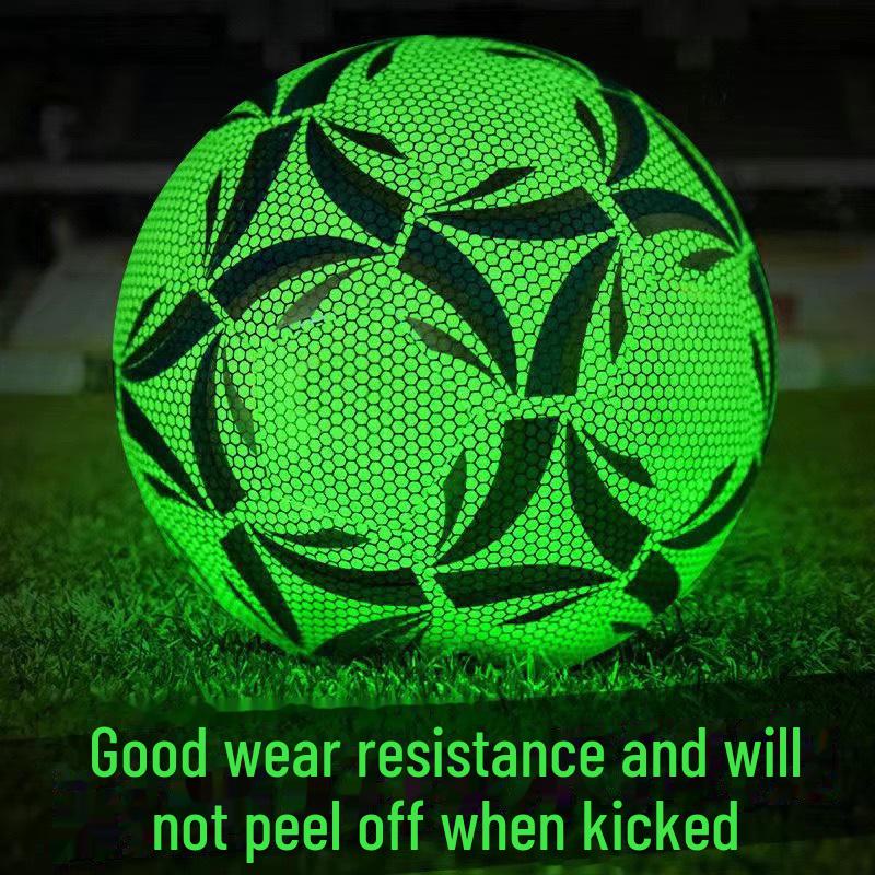 Color Reflective No. 5 Luminous Football for Training and Competition