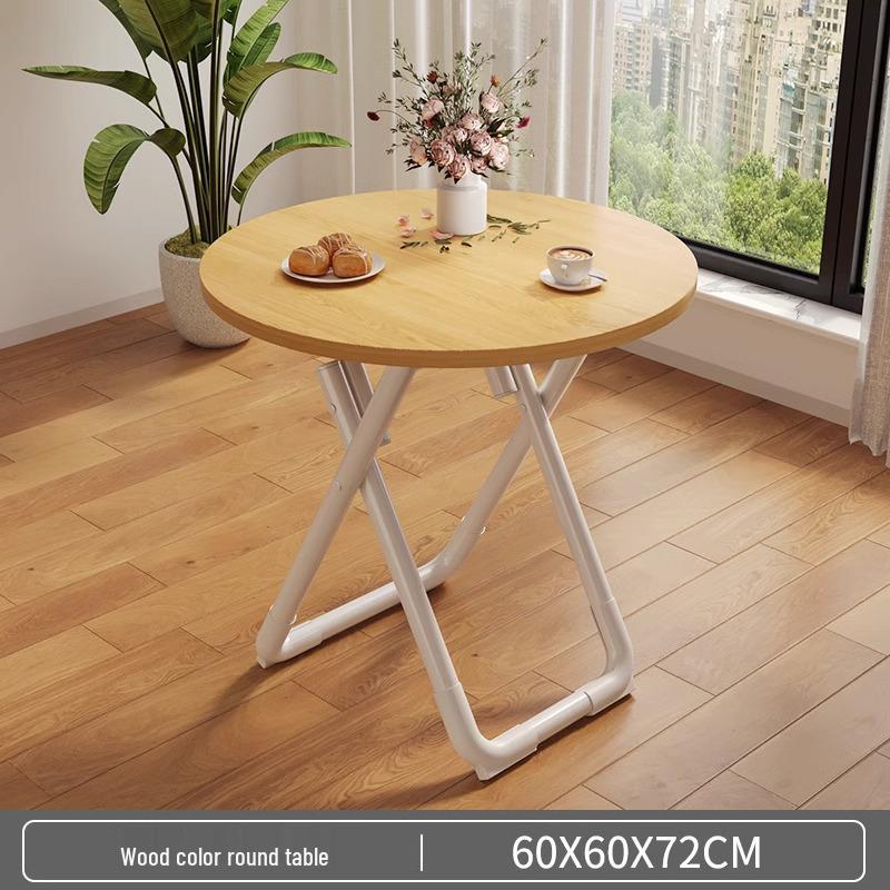 Compact Foldable Round Dining Table for Small Spaces